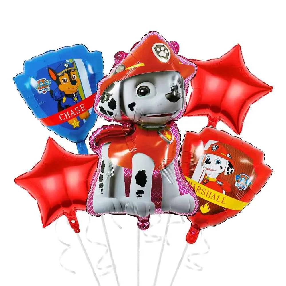 Skye Paw Patrol  Birthday Party Decoration Kids Shower Boys Girls Tableware Supplies Tablecloth Balloon Cake Topper Straw
