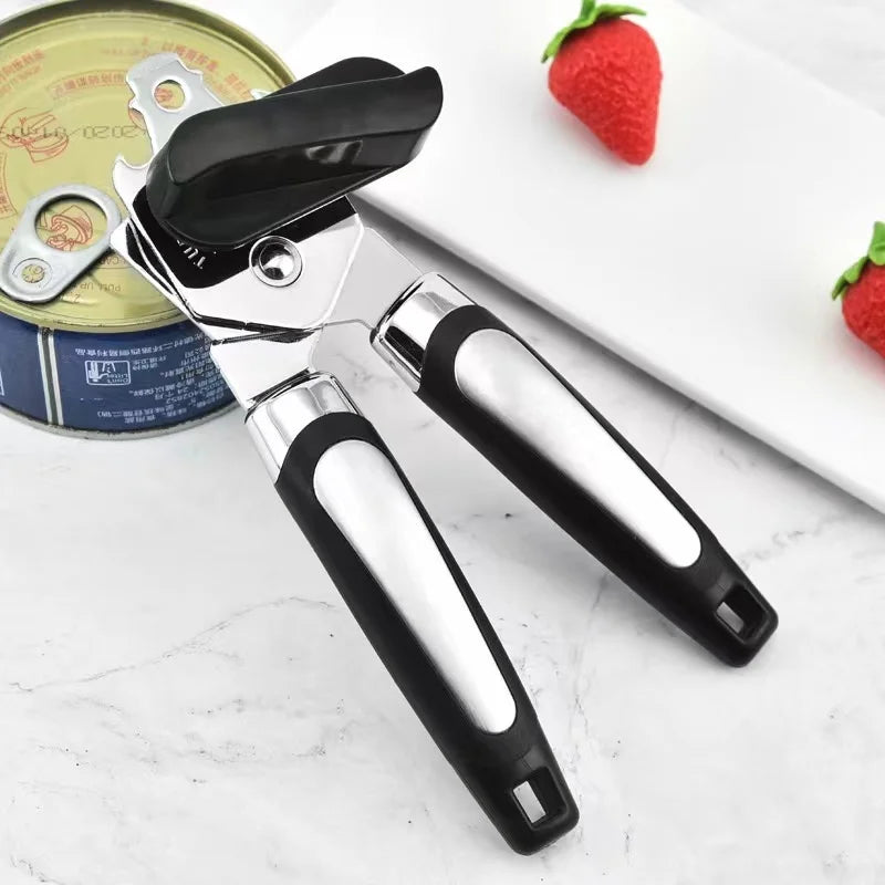 Stainless Steel Can Opener Multifunctional Grip Opener Side Cut Professional Tins Bottle Opener Kitchen Gadgets