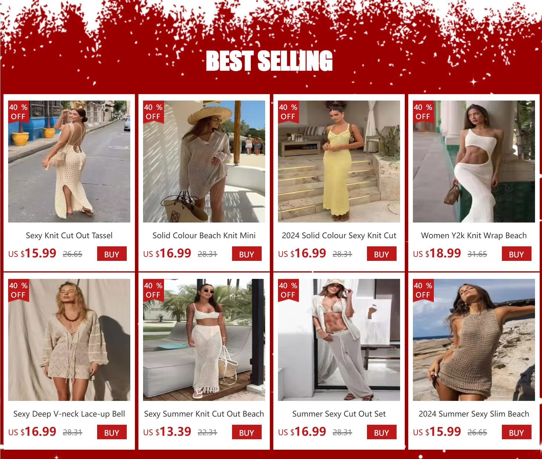 Sexy Deep V-neck Cut Out Halter 2026 Summer Women Knit Back Tie Up Slit Bodycon Beach Maxi Dress Swimsuit Swimwear Coverup A3027