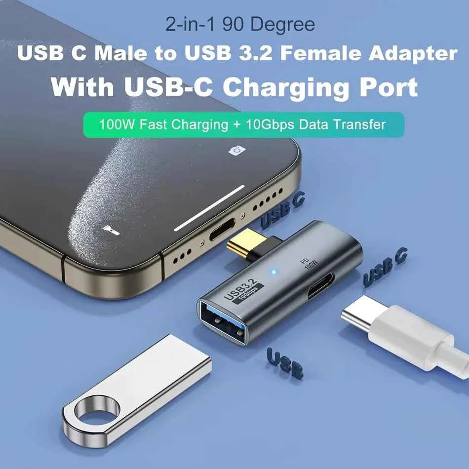 USB C Headphone and Charger Adapter 1 in 2 out Type C Audio Adapter with PD100W Fast Charging USB C Splitter for Iphone 15/16