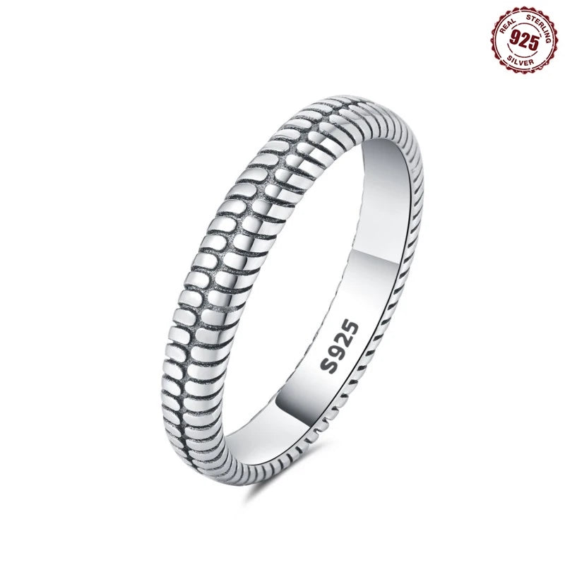 MISEFF Real 925 Sterling Silver Double Rings Simple Color Zircon Rings For Wedding Engagement Birthday Silver Jewelry Gift