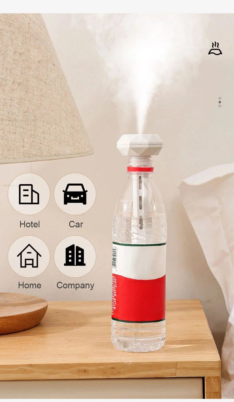 Humidifiers Ultrasound USB Mini Home Air Diffuser Car Purifier Aroma Anion Mist Maker With Romantic LED Lamp Portable Humidifier