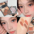 5 Colors Eyeshadow Palette Purple Glitter Pearlescent Matte Eye Shadow Shimmer Makeup Long Lasting Women Beauty Eye Cosmetics