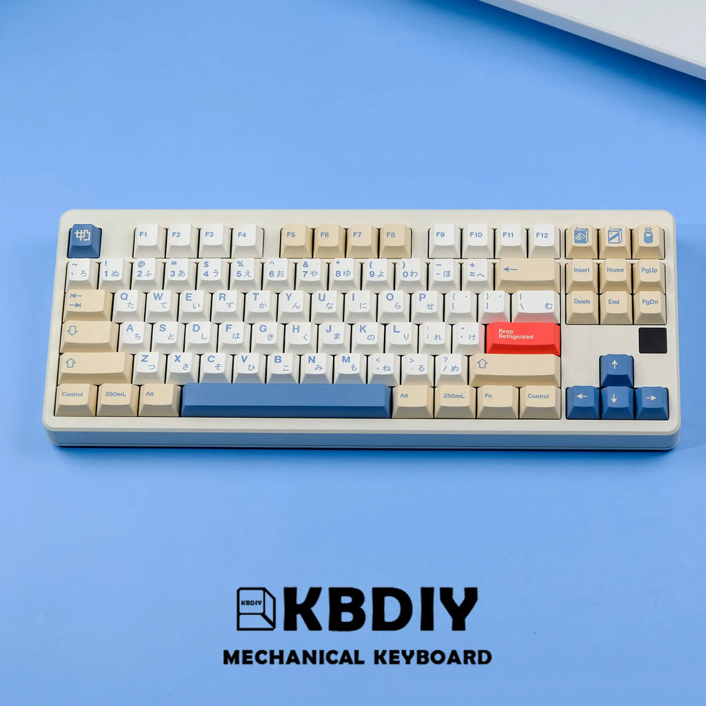 KBDiy 135 Keys/Set GMK Soymilk PBT Keycaps Cherry Profile MX Switch Korean Keycap for Mechanical Gaming Keyboard Custom Key Caps