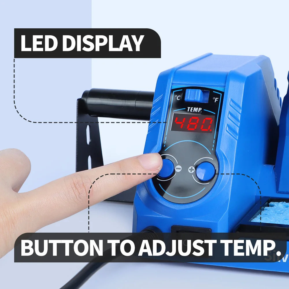 Silverflo 926LED-V Series Soldering Station Thermostatic Soldering Iron Station Welding Rework Station with Sleep Mode