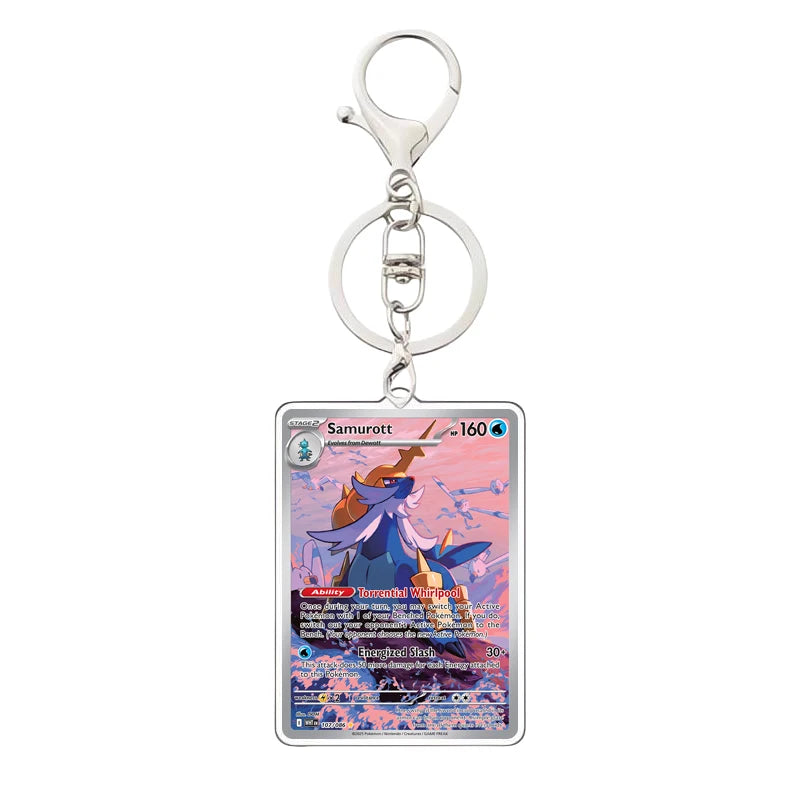 Pokemon PTCG Acrylic Keychain English Version Sv11B W Sar Bwr Reshiram Zekrom Victini N Acrylic Card Keychain Pendant 3.4X5.2Cm