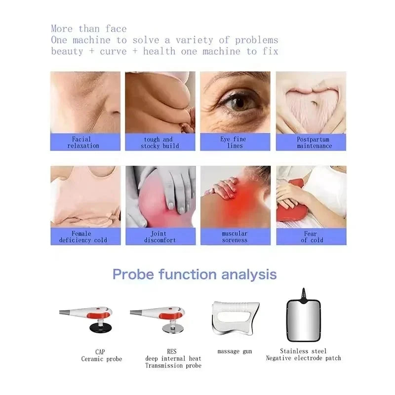 Newly arrived Portable RET CET Diathermy Body Sliming Machine Pain Relief Skin Tightening INDIBA Deep Care