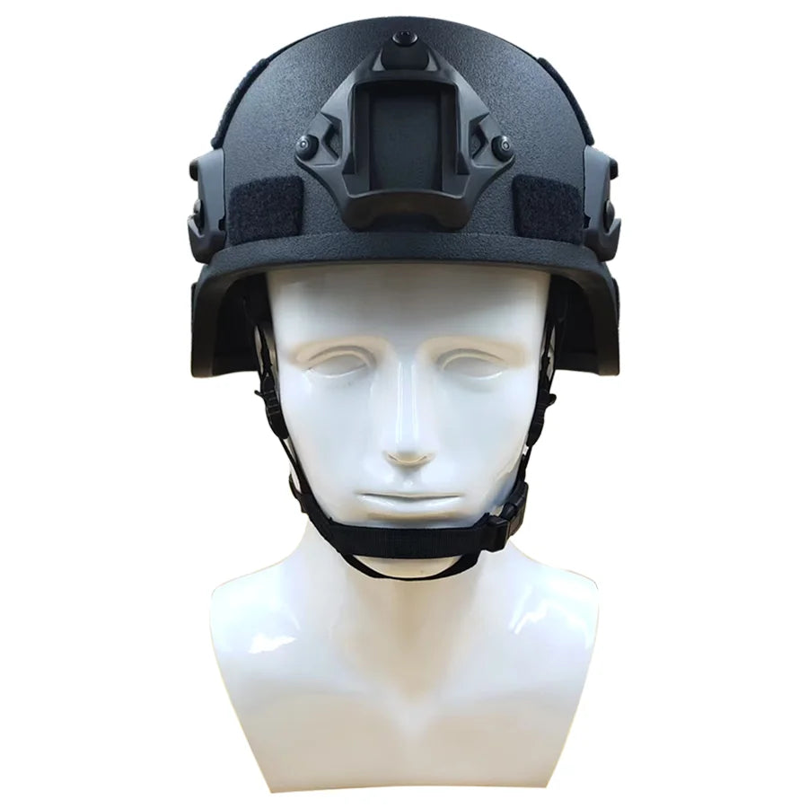 MICH Tactical Helmet with riot and impact protection. Built for field combat and military training.