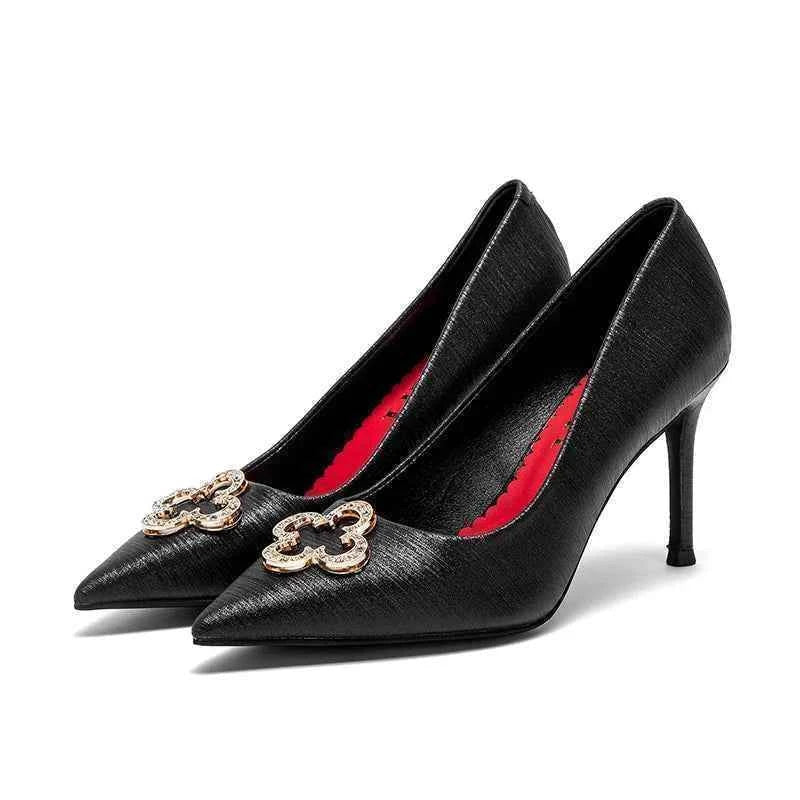 Fashion Classic Luxury Design Women's New High Heels Business Party Basic Metal Decorative High Heels