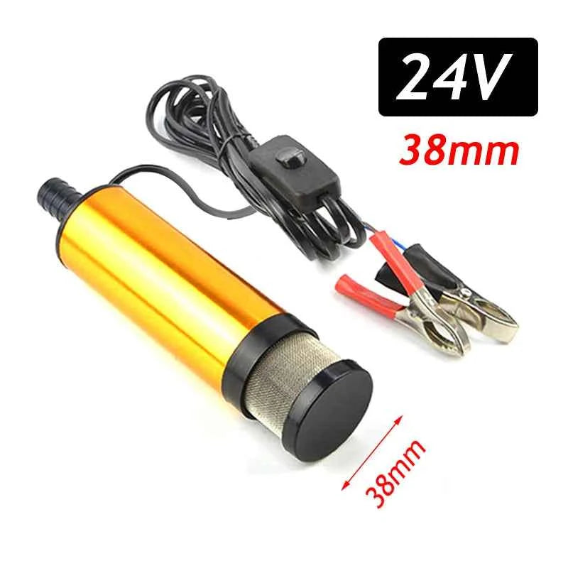 51MM 38MM Car Electric Oil Pump 12V 24V For Pumping Diesel Oil Water Submersible Aluminum Alloy Shell Fuel Transfer Pump