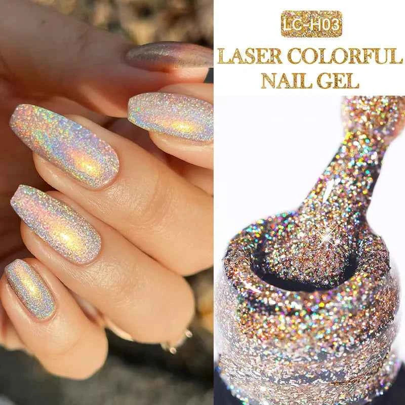 LILYCUTE 7ml Colorful Glitter Gel Nail Polish Spring Color Sparkling Sequins Soak Off UV LED Varnish Nail Art Decoration