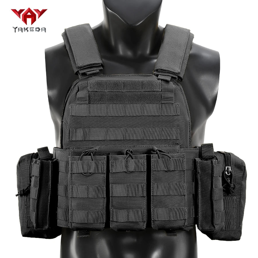 YAKEDA Quick disassembly training vest, detachable and expandable, comfortable, breathable, wear-resistant and tear resistant
