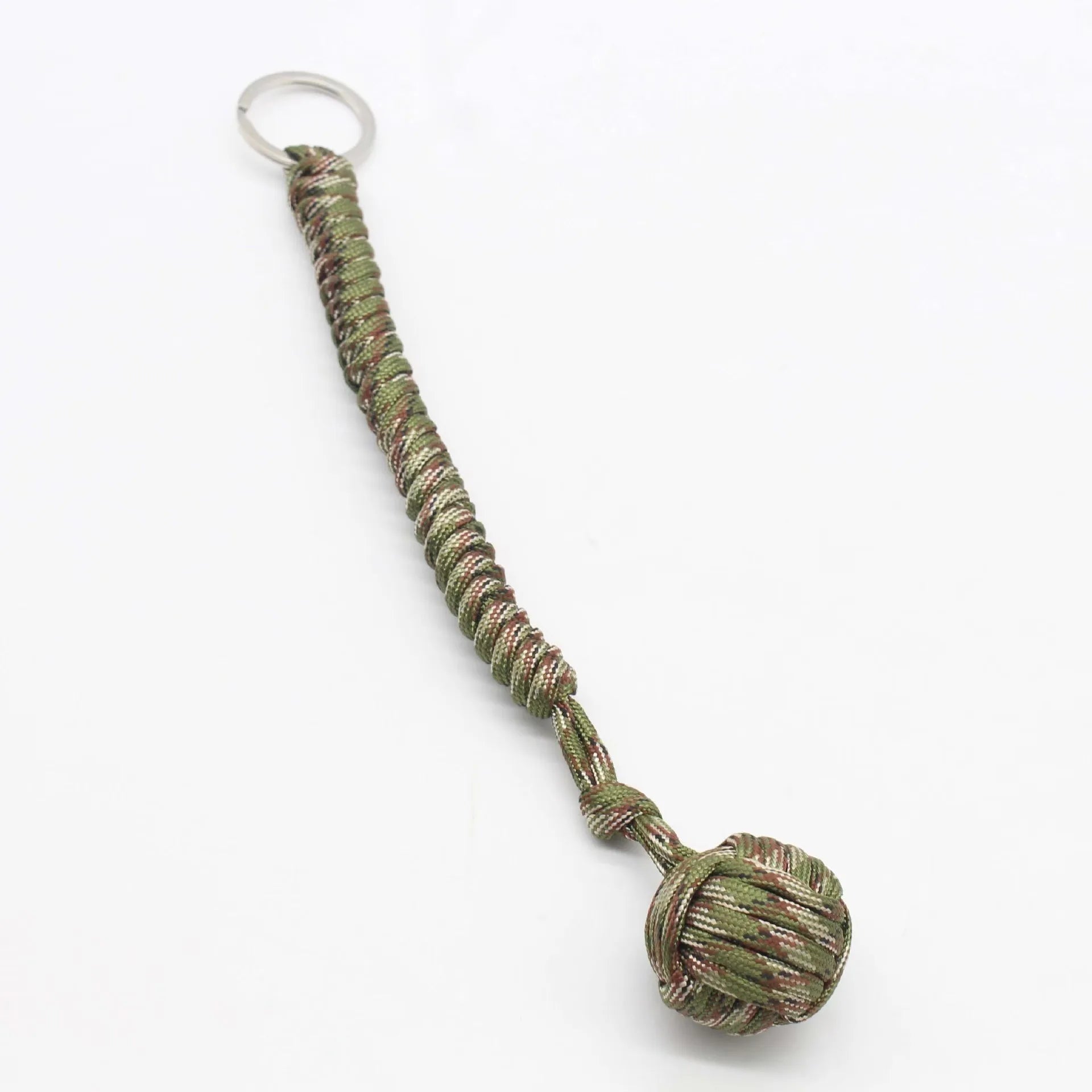 Emergency Escape Parachute Rope Woven Steel Ball Self-defense Ball Hand Woven Multifunctional Parachute Rope Woven Keychain