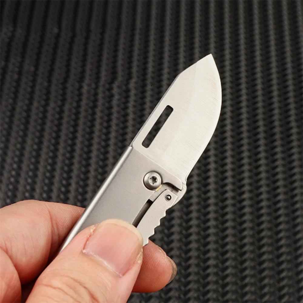 Key Chain Pendant Compact Bottle Opener Pocket Knife Outdoor Folding Knife For Camping Fishing Keyring
