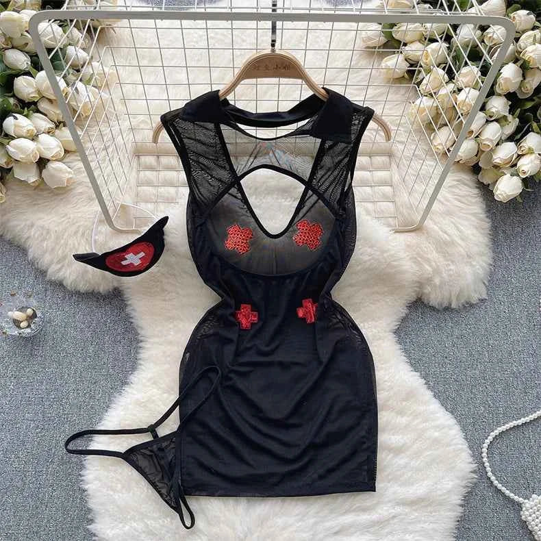 Girls Sexy Cute Japanese JK Uniform  Mini Checkered Strap Skirt Off Shoulder High Waist Elastic Cosplay Dress Hot Sweet Pajama