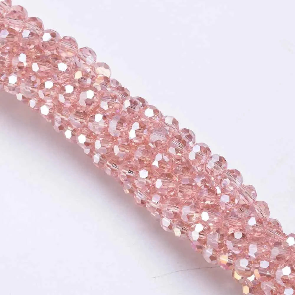 3 4 6 8mm Round Crystal Beads Faceted Colorful Glass Beads Loose Spacer Bead for Jewerly Making Needlework Bracelet Necklace DIY