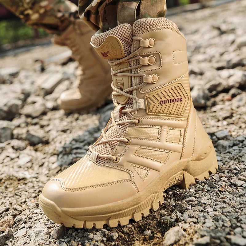 New Winter Men's Boots Outdoor Anti-Slip Men's Desert Boots Comfortable Autumn Men Work Ankle Boots High Top Motorcycle Boots