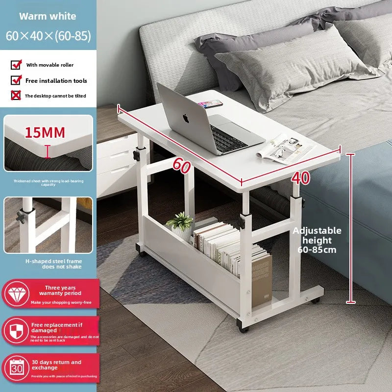 Computer desk Bedside table Mobile lifting small table Household small laptop holder with wheels