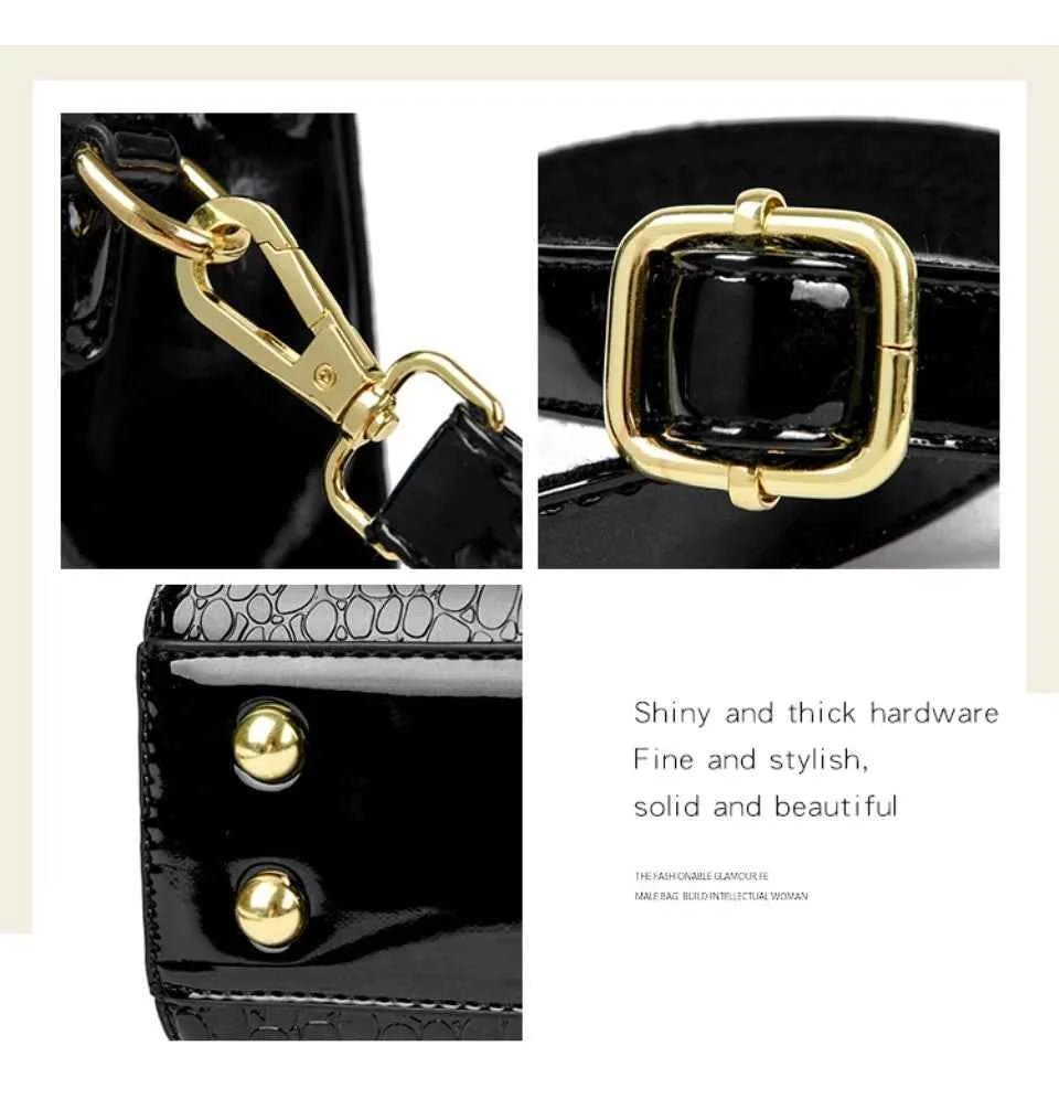 KAIDIFEINIROO Kangaroo Brand Alligator Pu Leather Shoulder Crossbody Bag Clutch Hand Bags for Mother Small Women Handbags New