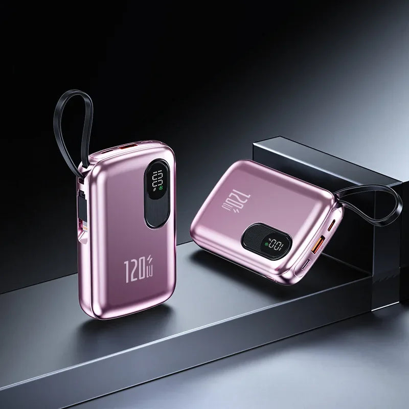 Rose Gold Color Portable Power Bank with Digital Display – 20000mAh