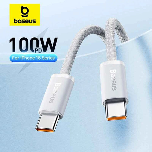 Baseus 100W USB C Cable For iPhone 16 15 Plus Pro Max Type C Cable For Macbook Pro ipad PD Fast Charger Cord Type-C Cable