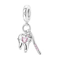 Original 925 Sterling Silver Charms Bead Toothbrush Pendant Tooth Bead Fit Original Bracelet For Women DIY Jewelry Gift