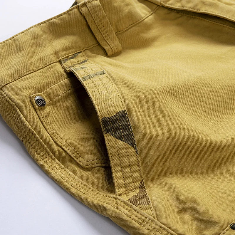 Summer New Tooling Shorts for Men American Style Trendy Loose Cargo Shorts Casual All-match Straight Cotton Short Pants