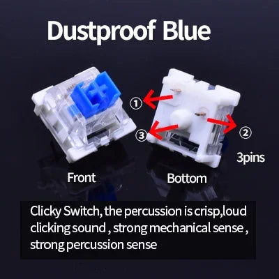 Outemu Switch for Mechanical Keyboard Black Blue Brown Red 3Pin Dustproof Linear Tactile Clicky Silent Compatible with MX Switch
