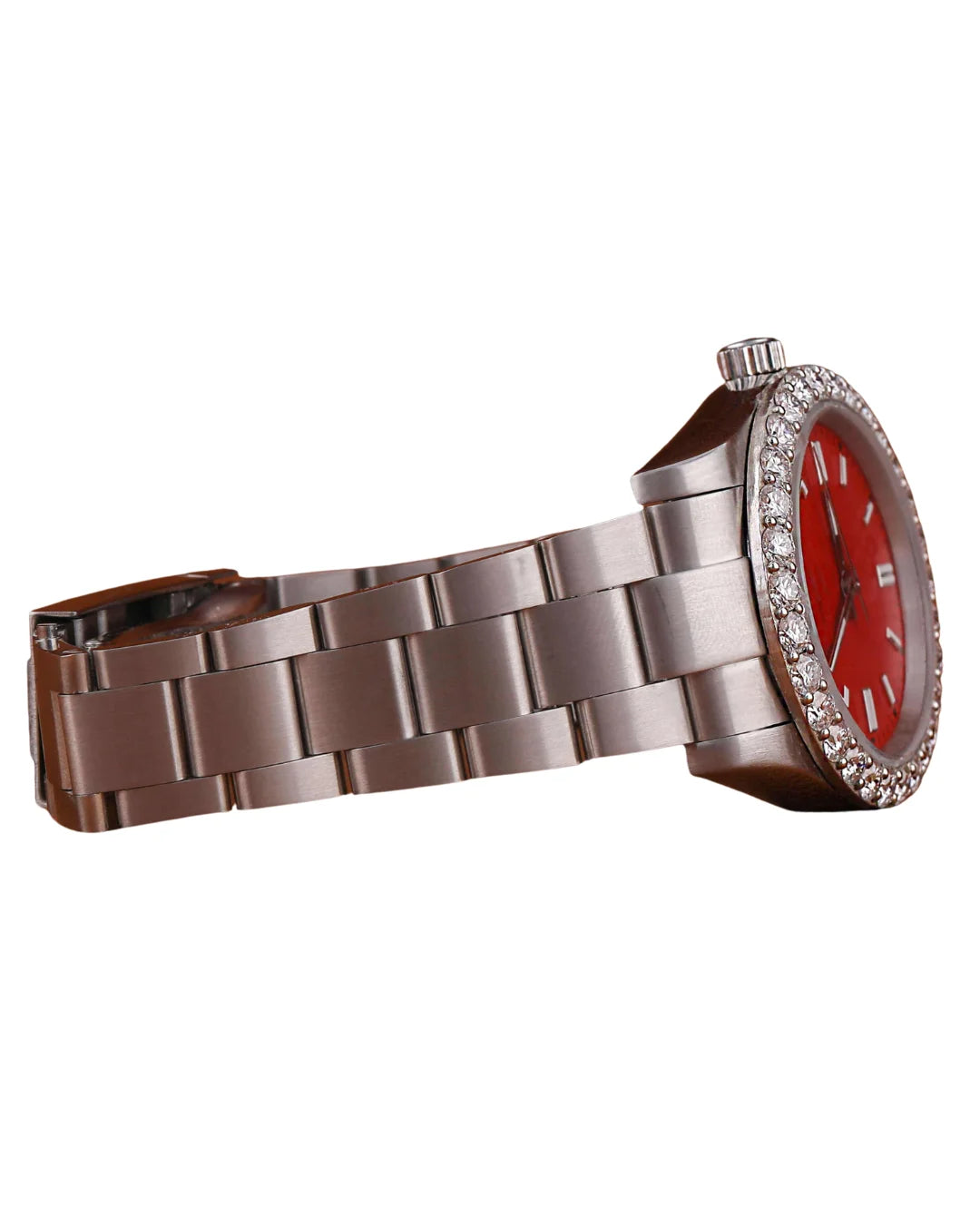 New Round Shape White Gold Diamond Watch for Wedding and Party wear For Men's Quartz Watch Available at Affordable Price