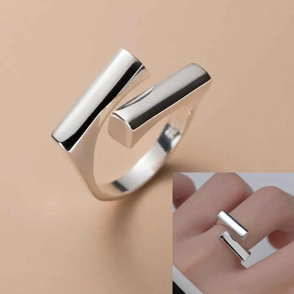 VENTFILLE 925 Sterling Silver Irregular Ring for Women Geometry Versatile Minimalism  Accessories Jewelry Gift Dropshipping