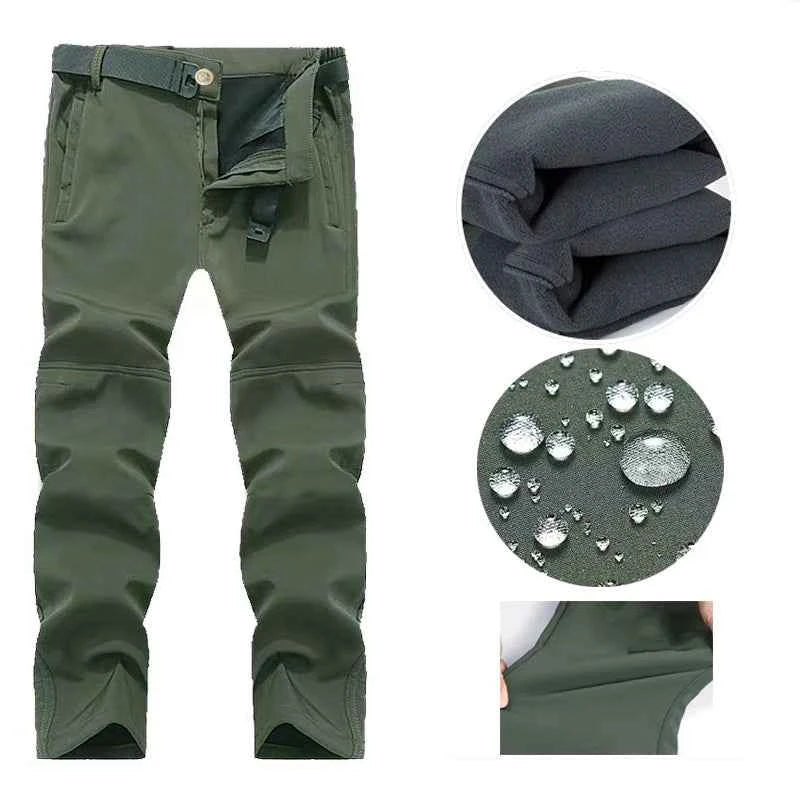 Winter Autumn Tactical Jackets Elastic Men Fleece Waterproof Suits Fishing Warm Hiking Camping Tracksuits Set Hood Coat S-5XL
