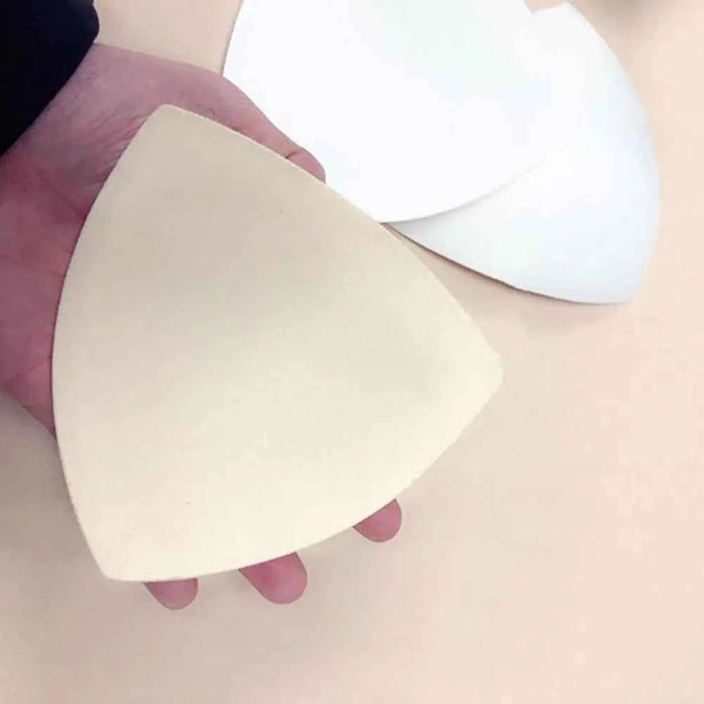 2Pcs Bikini Bra Pad Triangle Cups Chest Push Up Insert Foam Pads For Swimsuit Padding Accessories Removeable Enhancer Bra Pads
