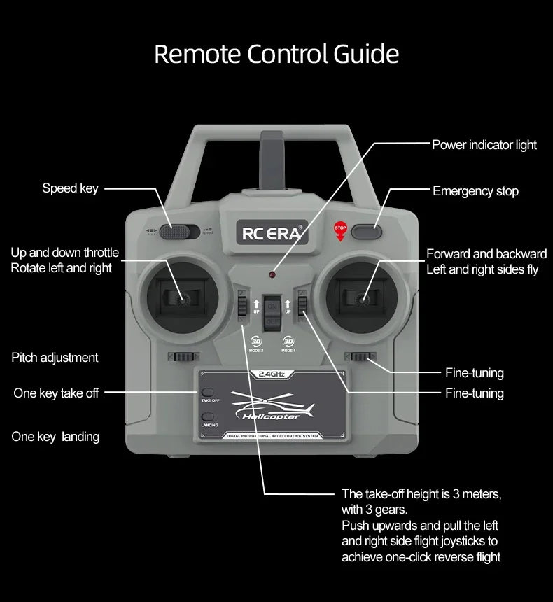 NEW RC ERA C170 RC Helicopter 6CH Optical Flow Positioning Apache Brushless Stunt Armed RC Helicopter Model One-key Inverted Toy