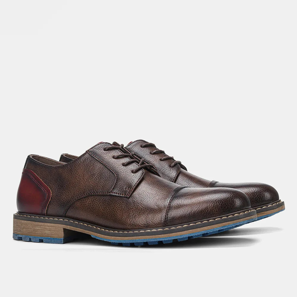 Men's Formal Shoes British Retro Brogue Shoes Mens Casual Business Leather Oxfords Men Office Dress Shoe Flats