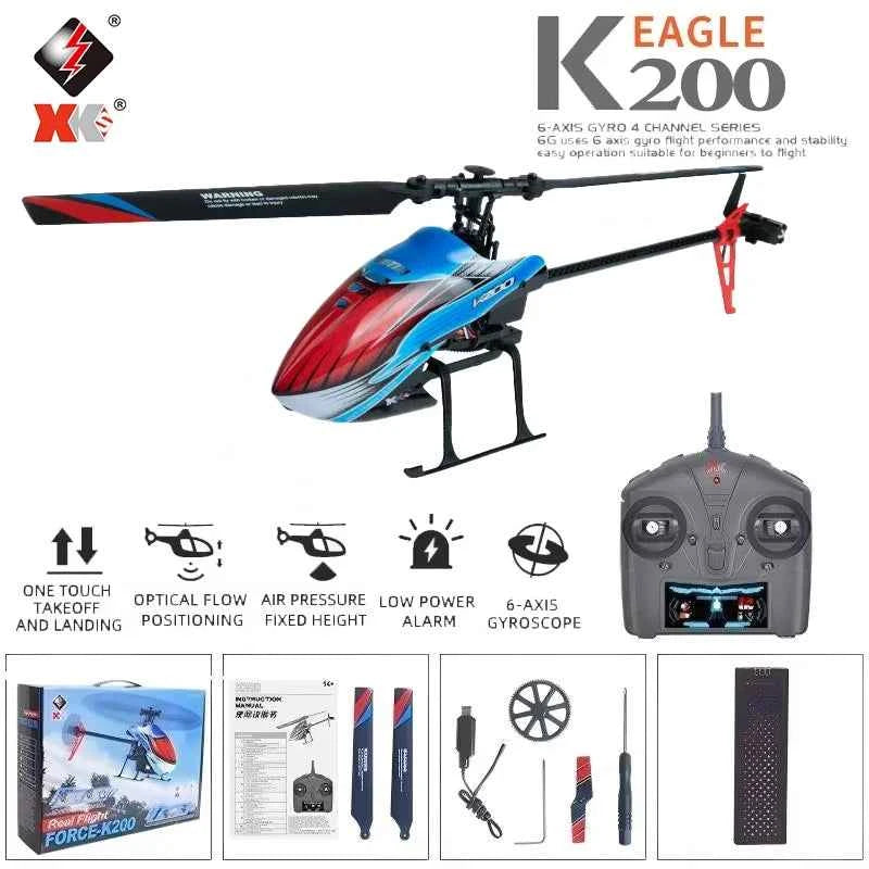 WLtoys RC Helicopters K200 2.4Ghz 4CH 6-Aixs Gyroscope Fixed Height Single Blade Propellor Gyro Mini RC Toys For Kids Gift