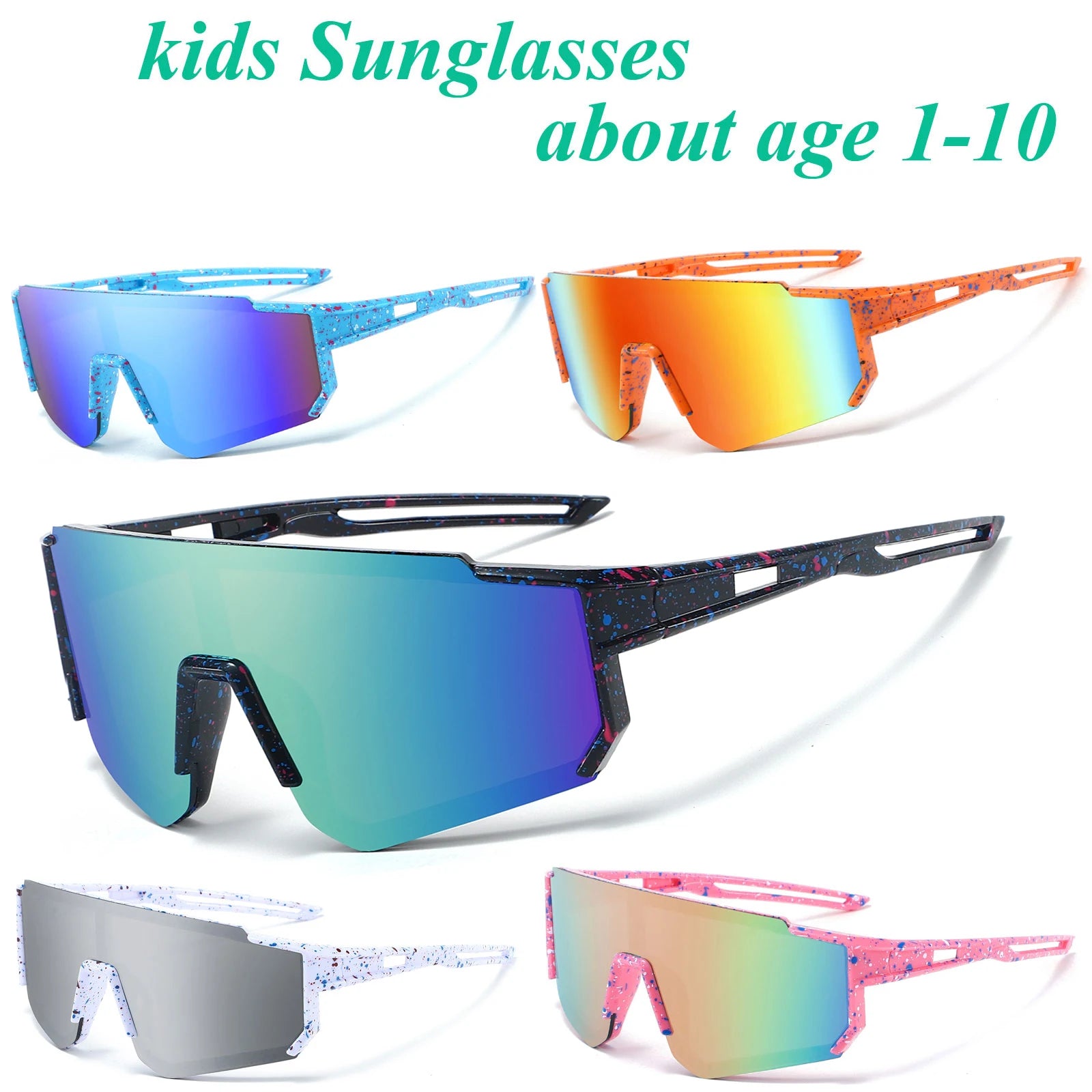 Kids Cycling Sunglasses Age 1-10 Children Outdoor Sport Glasses Mtb Bike Bicycle Goggles Boys Girls UV400 Eyewear
