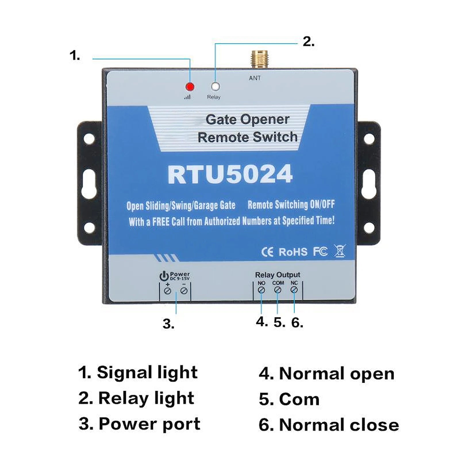 Gate Opener Remote Control Gate Opener RTU5024 4G Door Opener SMS Smart Alarm Smart ID Recognition WiFi Remote Controller