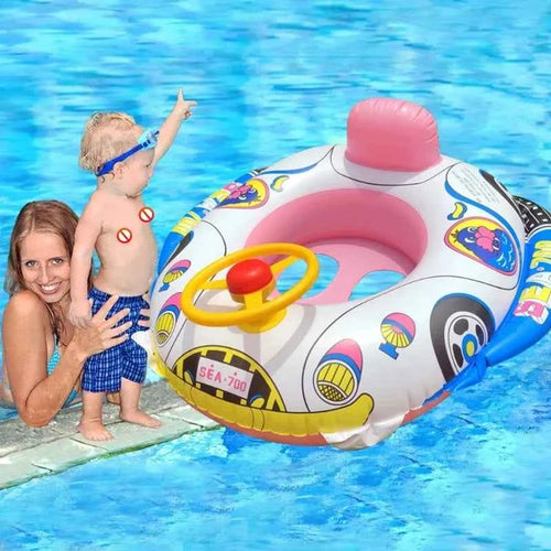 Baby Pool Inflatable Float Seat Boat Swim Ring Swimming Safe Raft Kids Water Motorcycle Car Baby Swimming Ring Floating Chair