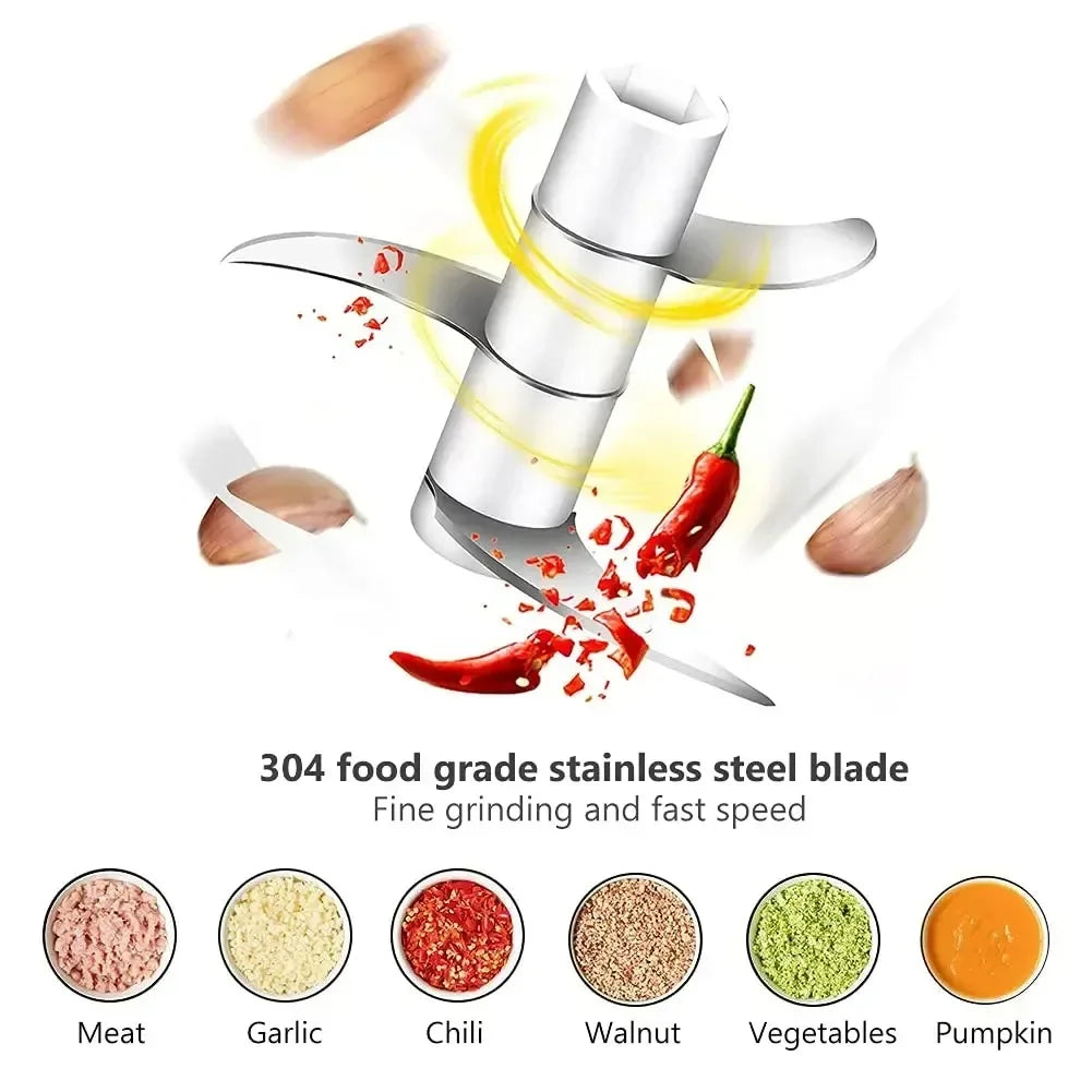250/100ML Electric Kitchen Food Chopper Mini USB Food Crusher Portable Meat Grinder Vegetable Chopper For Kitchen Household