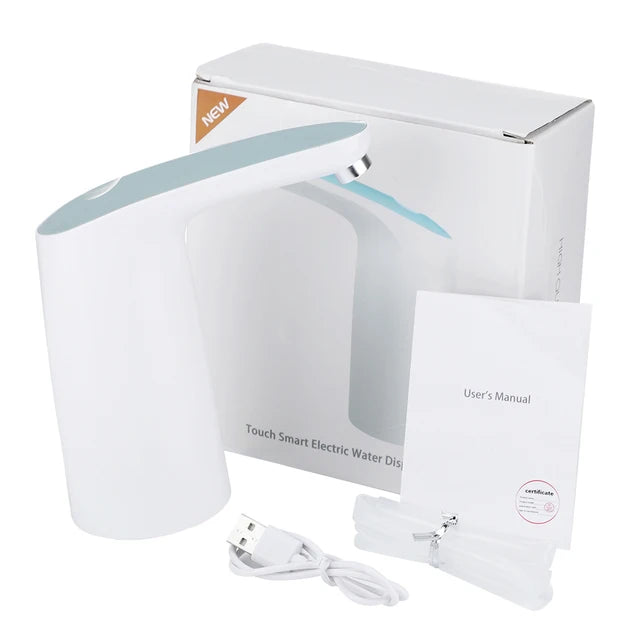 New Electric Smart Water Bottle Dispenser Portable Automatic Drinking Water Pump with Base LED Night Light Device