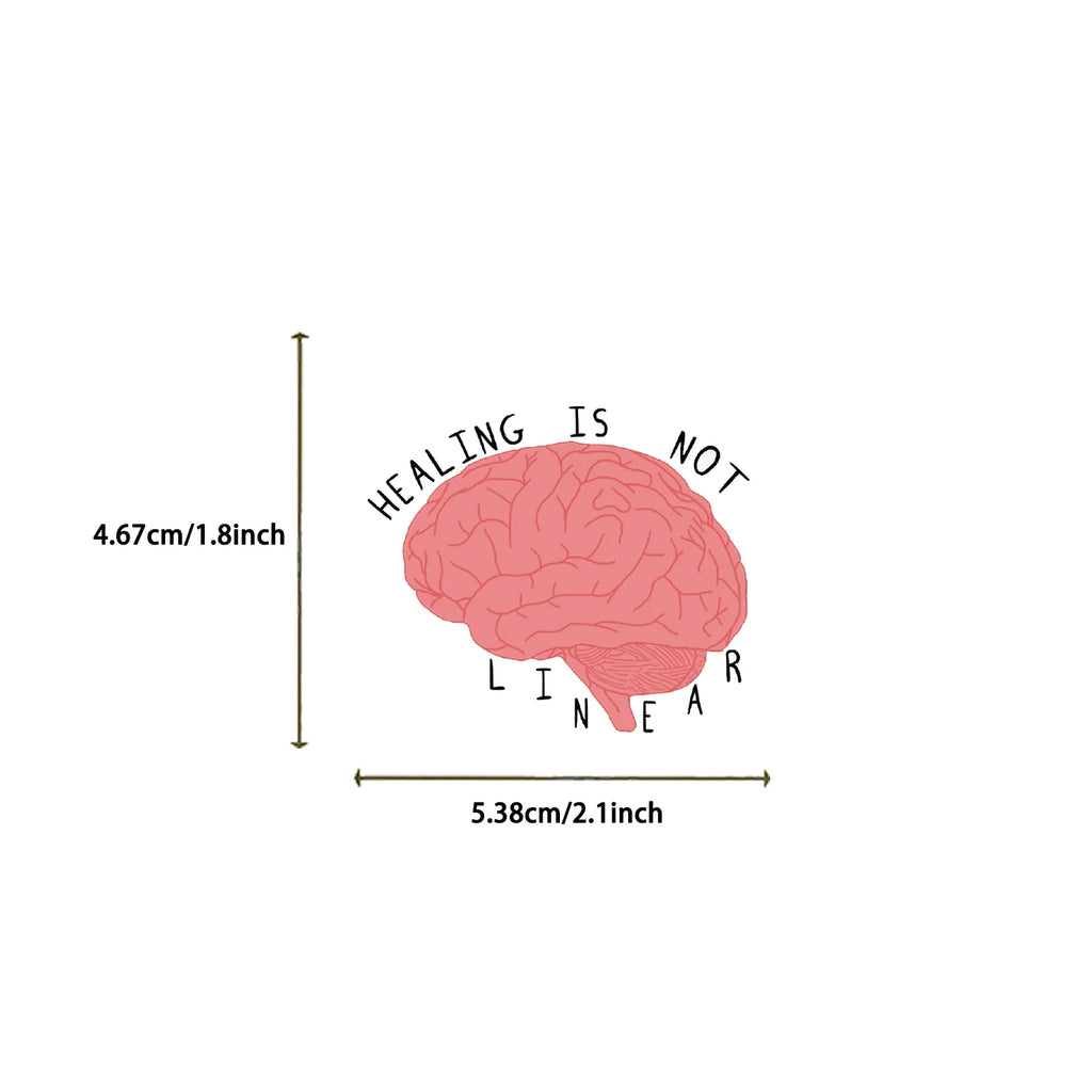50PCS Funny Brain Pink Stickers DIY Diary Laptop Luggage Skateboard Graffiti Decal Fun Children’s Classic Toy