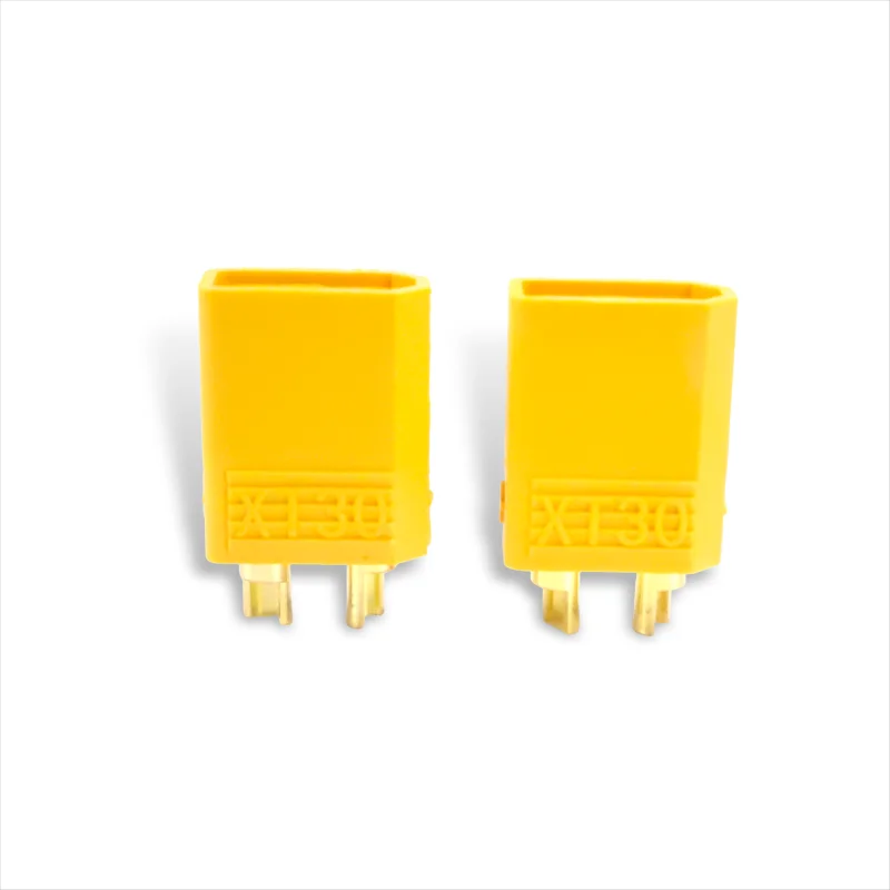 60pcs XT30 Male/Female Bullet Connector Pairs for RC Lipo Battery Motor 15A/30A 18AWG Yellow Plug for Quadcopter FPV Drone
