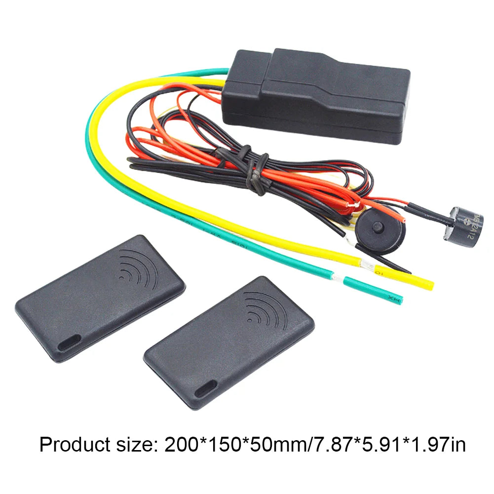 12V Car Immobilizer Auto Car Alarm Auto Intelligent Secret Lock 2-8 Meter Sensor 2.4GHz RFID Auto Hidden Lock Immobilizer Device