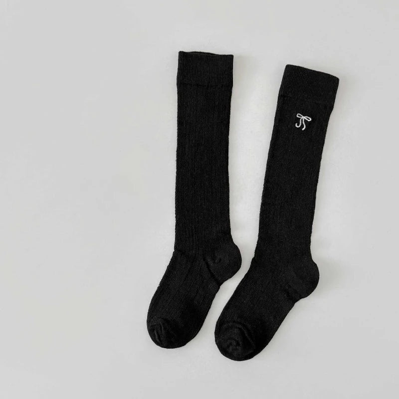 Summer Baby Hollow Out Socks Cute Bow Mesh Cotton Princess Knee High Socks Breathable Thin Non-slip Children Socks 2-12Years