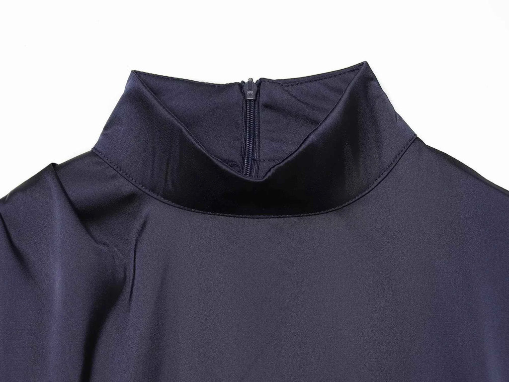 BSAY Satin dresses women's clothing fashion back zip hem lace patchwork slit sexy nightclub mini dress chic French Evening