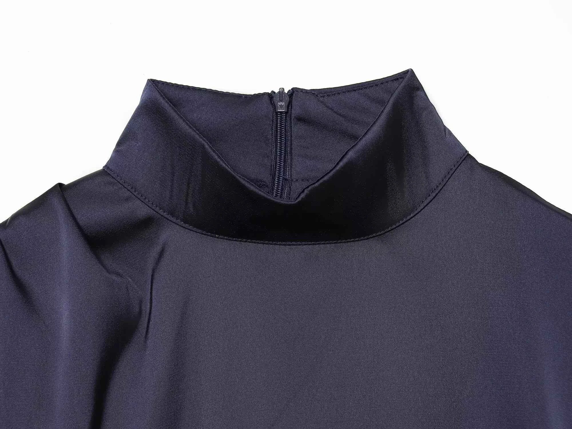 BSAY Satin dresses women's clothing fashion back zip hem lace patchwork slit sexy nightclub mini dress chic French Evening