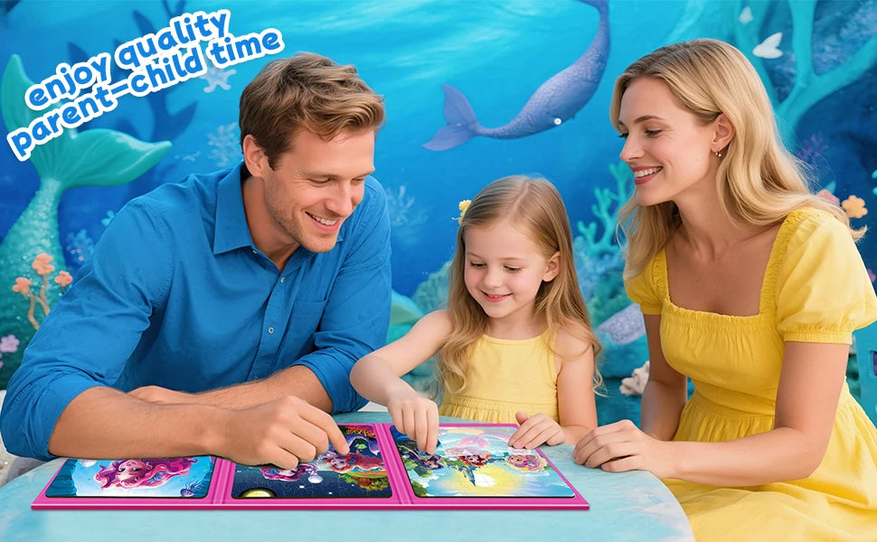 Dinosaur Magnetic Jigsaw Puzzles for Kids 3 In 1 Travel Puzzles Toys Montessori Educational Games Girls Boys Birthday Gifts