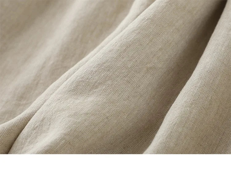 2026 New Women's Cotton Linen Sleeveless Dress Casual V Neck Button Down Loose Midi Dresses for Summer Women's Casual Dresses