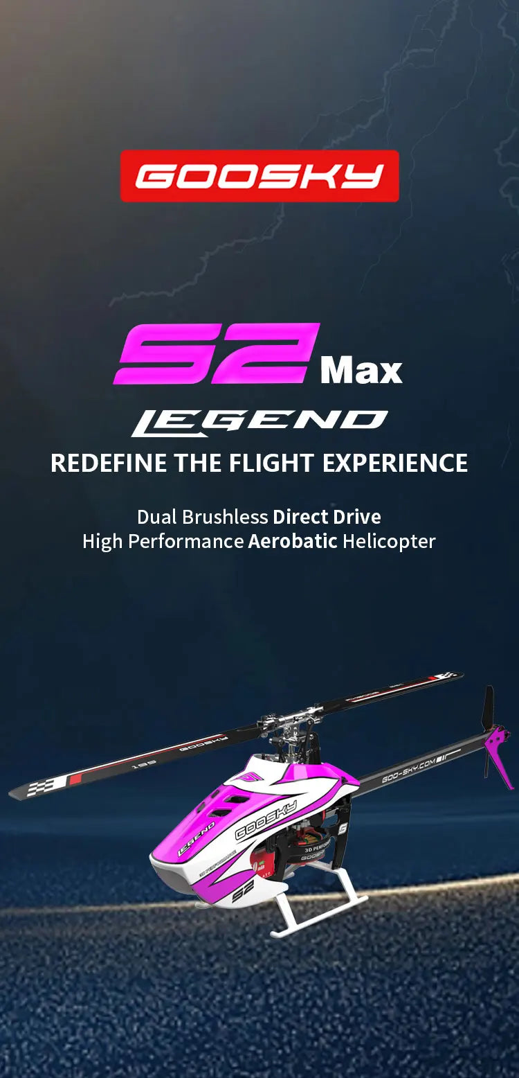 In Stock GOOSKY S2 Max LEGEND 6CH 3D Helicopter