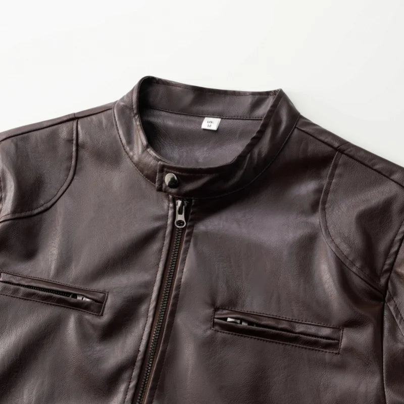 Men's Jackets Men Leather Jacket Motorcycle Coats Outwear Fashion Brand Male Pu Slim Fit Leather Jackets Mens Blazer Clothes